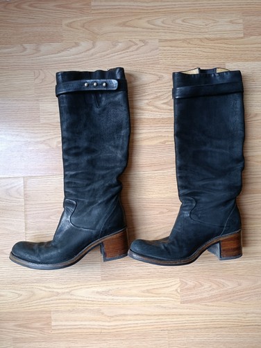 Bottes hautes cuir noir - hautes,