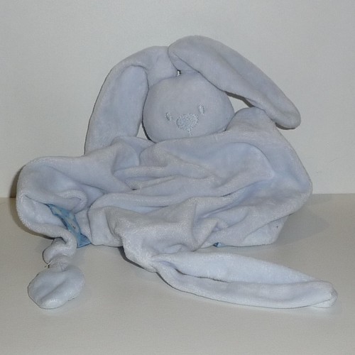 Doudou lapin nattou bleu - lapin,