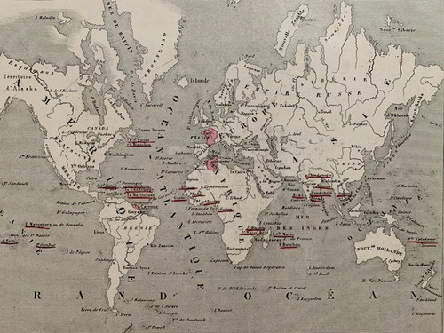 Planisphere carte ancienne - planisphere,
