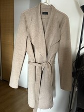 Joseph Lisa Long dbl Cashmere Beige Wool wrap belted Coat