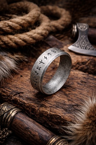 Viking rune ring stainless - viking,