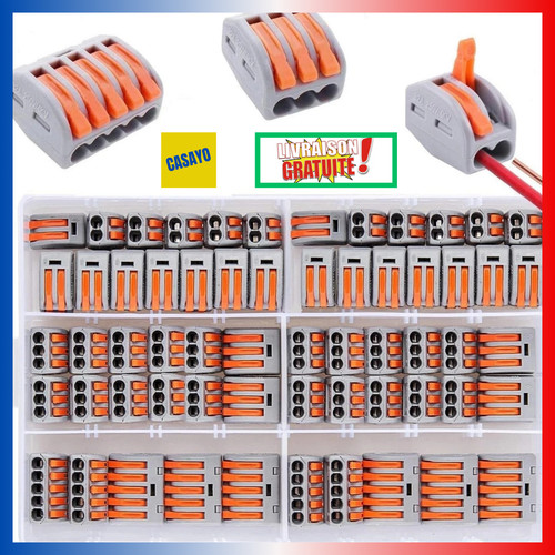 Lot bornes connexion rapide - 60,
