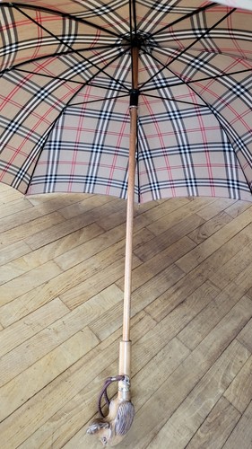Ancien parapluie bois sculpté - ancien,