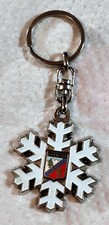A29 Porte-Clés flocon de neige  ski Chamonix  métal emmaillé / Moucheront