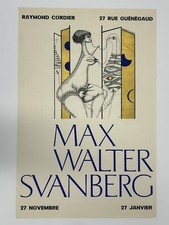 Max Walter Svanberg Affiche Originale Exposition Galerie Raymond Cordier