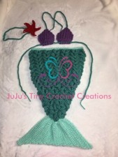 Baby Mermaid Outfit Halloween Costume Baby Shower Gift Photo Prop Crocheted