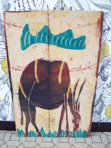 Tableau africain peint - tableau,