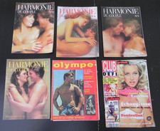 6 MAGAZINES ADULTES EROTIQUES : 4 harmonies du couple -1 olympe -1 club defi