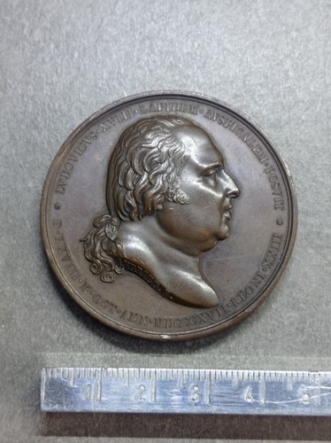 Medaille louis xviii statue - medaille,
