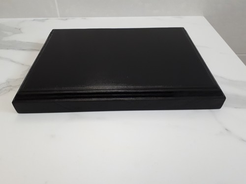 Socle bois peint noir - en,