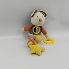 Doudou souris blanche grise