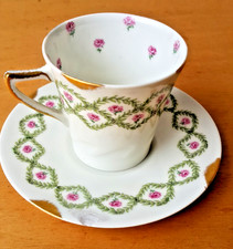 Tasse à café avec sa sous-tasse en porcelaine fabrication Théodore Haviland