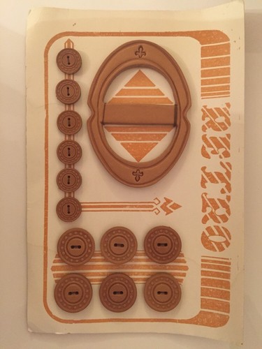 Real leather buttons set - leather,