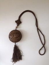 Ancien collier pendentif pierre dure jade chinois vintage