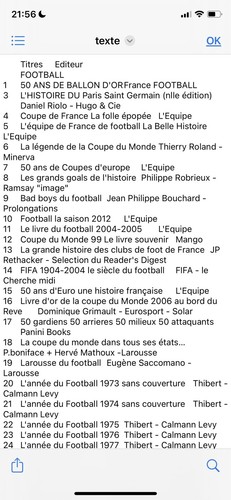 Livre collection football - de,
