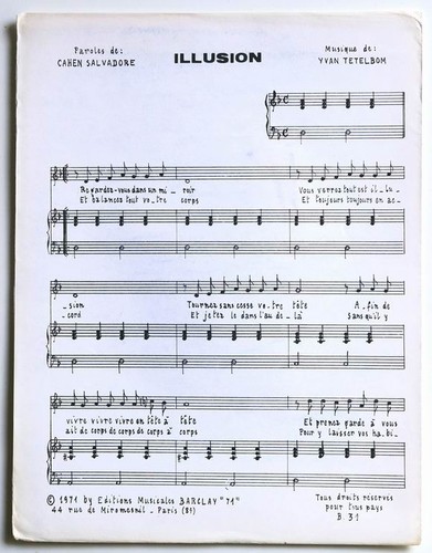 Partition vintage sheet music