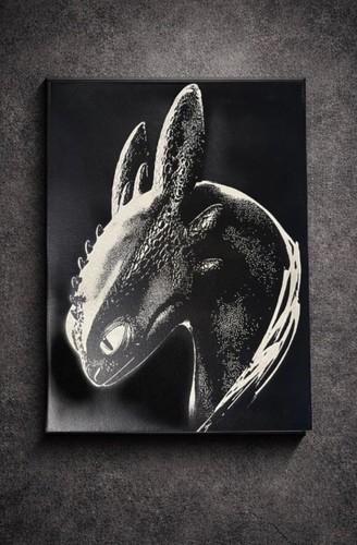 Tableau krokmou dragons noir - krokmou,