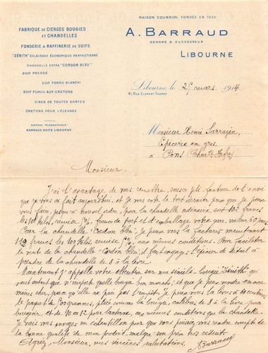 1914 fabrique cierges - fabrique,