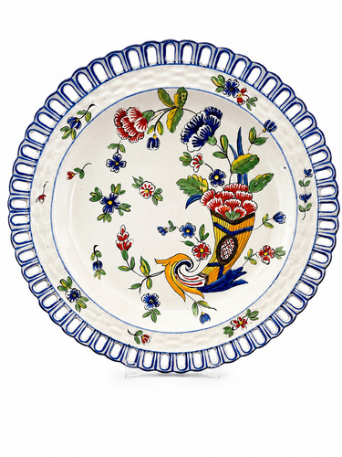 Assiette faïence ajourée - assiette,