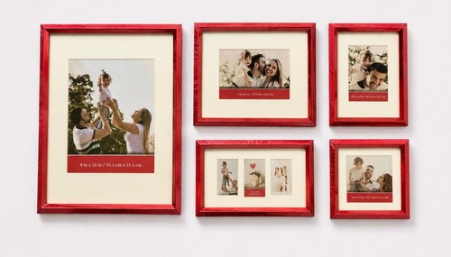 Lot cadres photo rouge - cadres,