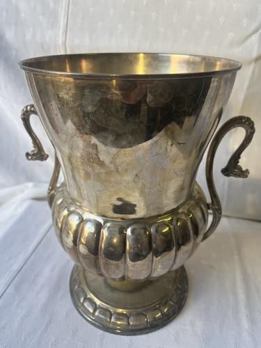Grand vase métal argenté - grand,