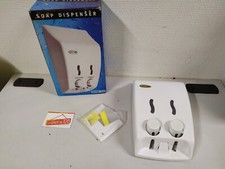 Distributeur manuel de savon - Mural - Poussoir - 2 x 350ml - blanc - NEUF