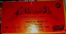 billet ticket de concert