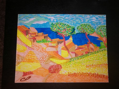 Dessin feutre collioure - dessin,