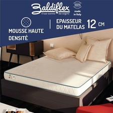 MATELAS H 12 CM ORTHOPÉDIQUE EN MOUSSE BASIC ANTI-ACARIEN HYPOALLERGÉNIQUE