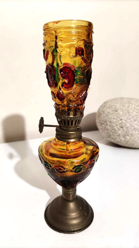 Lampe huile ambre - lampe, vintage