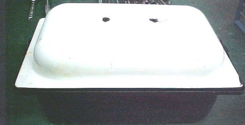 Rare black white enamelware - white,