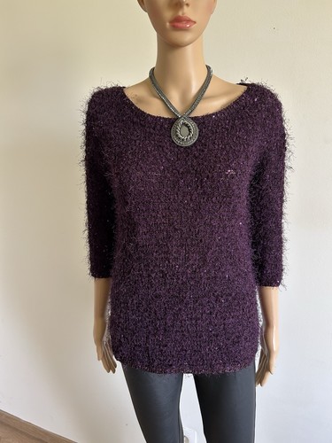 Pull violet avec - , sequins