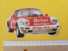 Autocollant sticker original vintage PORSCHE 911 SCRS BELGA RAS Sport 14 x 8 cm
