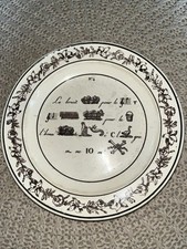 Très Ancienne Assiette Rébus