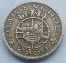 2,5 escudos Cap Vert 1967 **SEULEMENT 400 000 exemplaires**