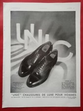 Publicité Vêtements Chaussures UNIC Soulier Richelieu Luxe Homme 1930
