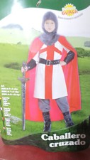 deguisement médiéval chevalier caballero cruzado taille 10/12 ans