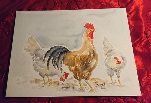 Aquarelle originale coll - aquarelle,