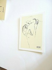 UNE CARTE POSTALE  DESSIN DE GUSTAVE KLIMT Etude pour le baiser