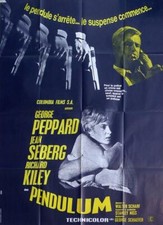 PENDULUM - PEPPARD / SEBERG - GUN - ORIGINAL LARGE FRENCH MOVIE POSTER
