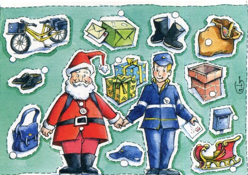 Carte jeu père noël - carte,