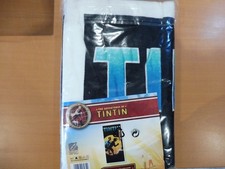 TINTIN ORIGINAL SERVIETTE DE BAIN NEUVE  SOUS BLISTER  FOND BLEU  76X152 CM !