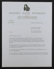 Facture SPANIEL CLUB DE FRANCE
