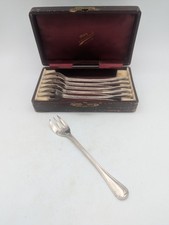 Coffret de 6 Fourchettes à Huitres Christofle, Modèle Filet, Métal Argenté