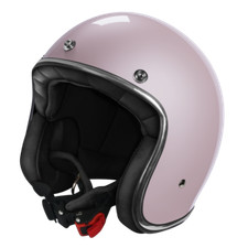 Casque Jet Moto Stormer QUARTZ Pale Rose Pearly Cafe Racer Custom Vintage Rétro