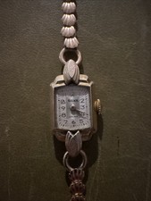 Montre Femme Ancienne Gewa Plaque Or Mécanique Ref J41