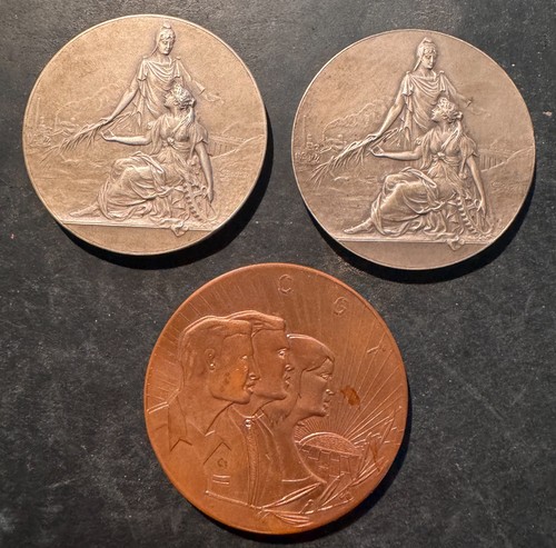 Lot médailles bronze - lot,