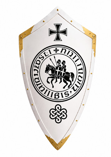 Bouclier templier médiéval - bouclier,