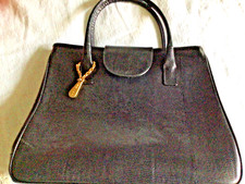 Sac à main LANCEL vintage cuir noir