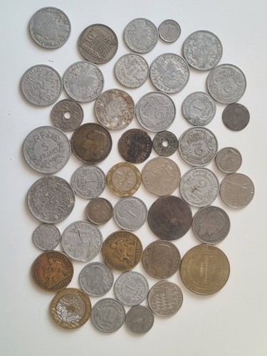 Lot monnaies jetons - monnaies, &